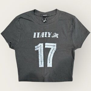 Forever 21 Black Italy 17 Kids Tee